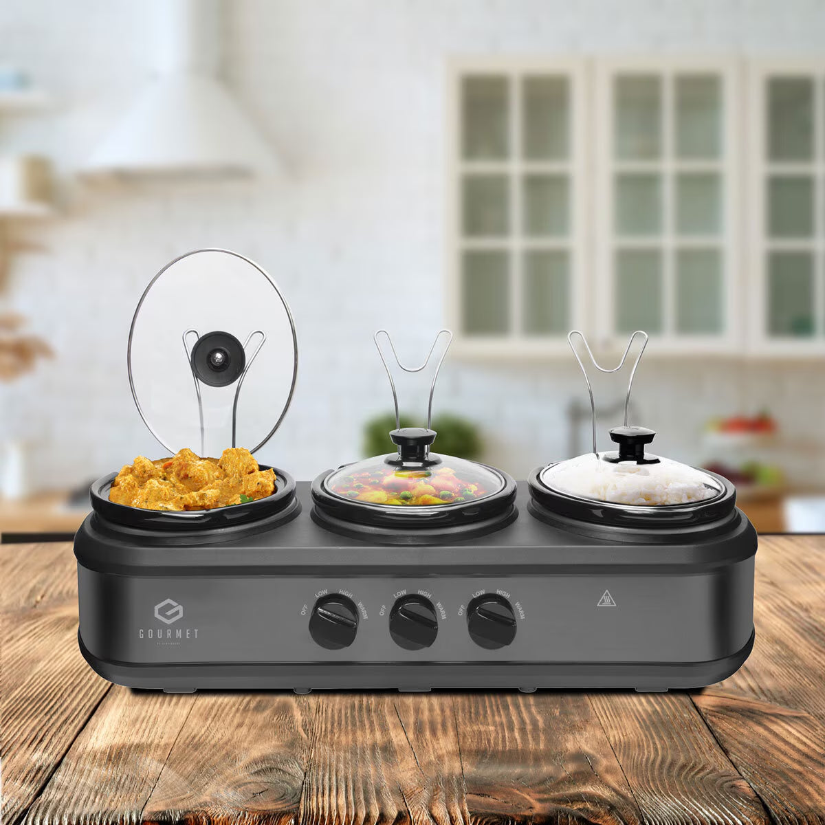 Sensiohome Gourmet Triple Slow Cooker 7.1L - Nonynana