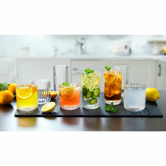 King Crystal Lotus Drinkware Set, 16 Piece