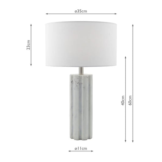Erebus Marble Effect Table Lamp