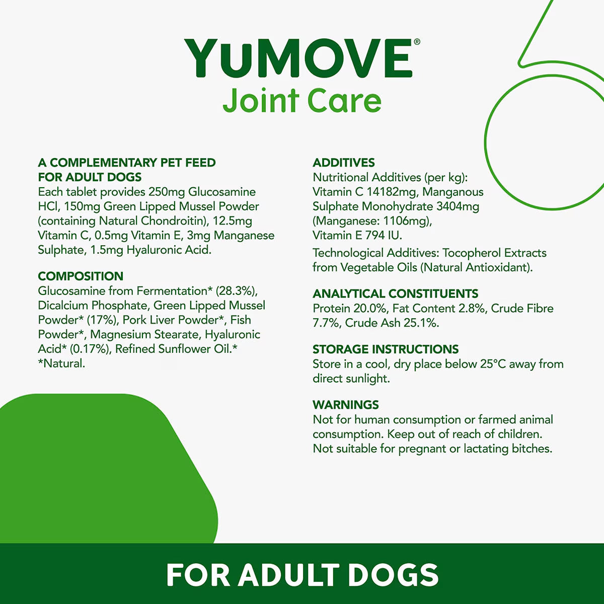 Yumove Joint Care for Adult Dogs, 2 X 120 Tabs - Nonynana