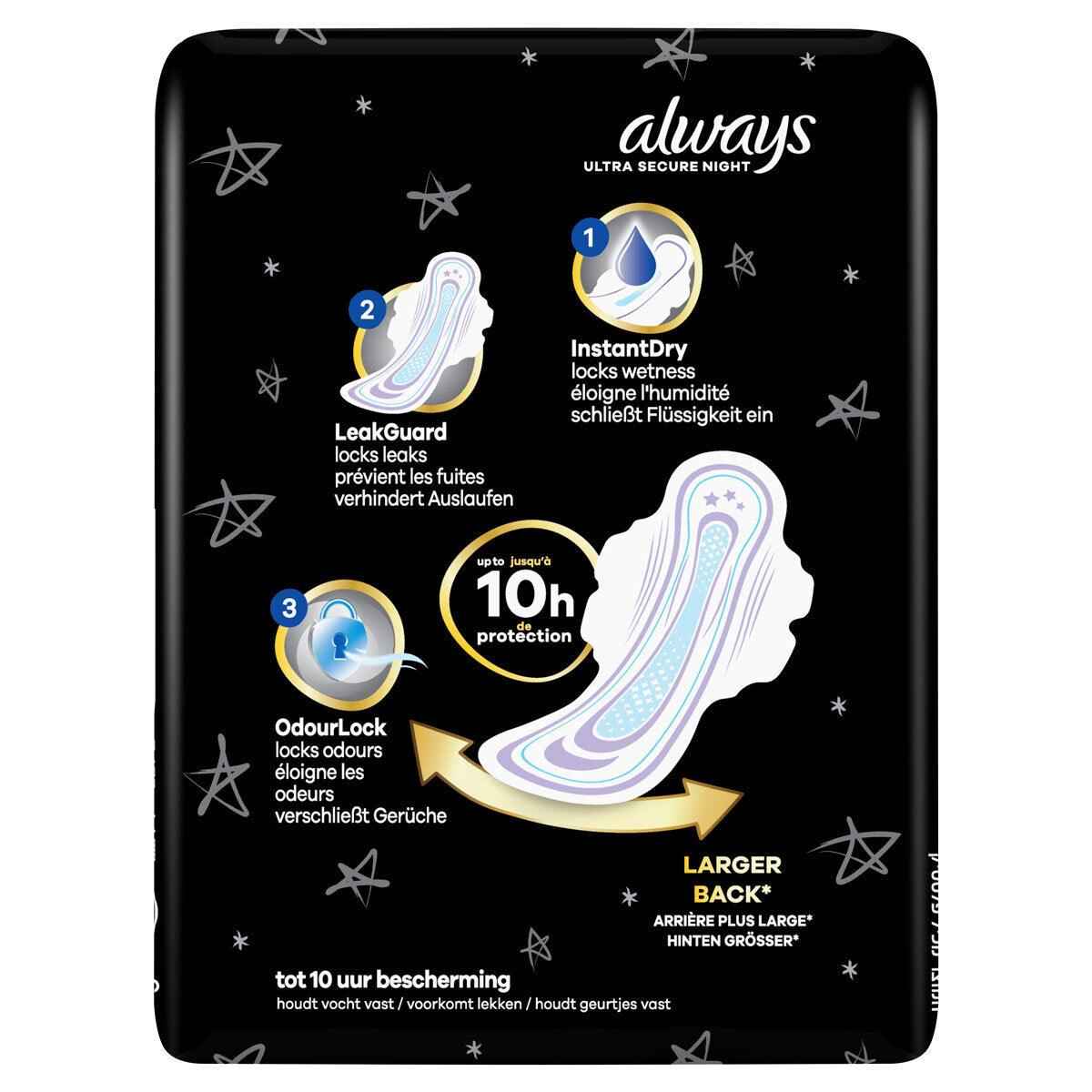 Always Ultra Night Quattro Packs, 36 Pack - Nonynana