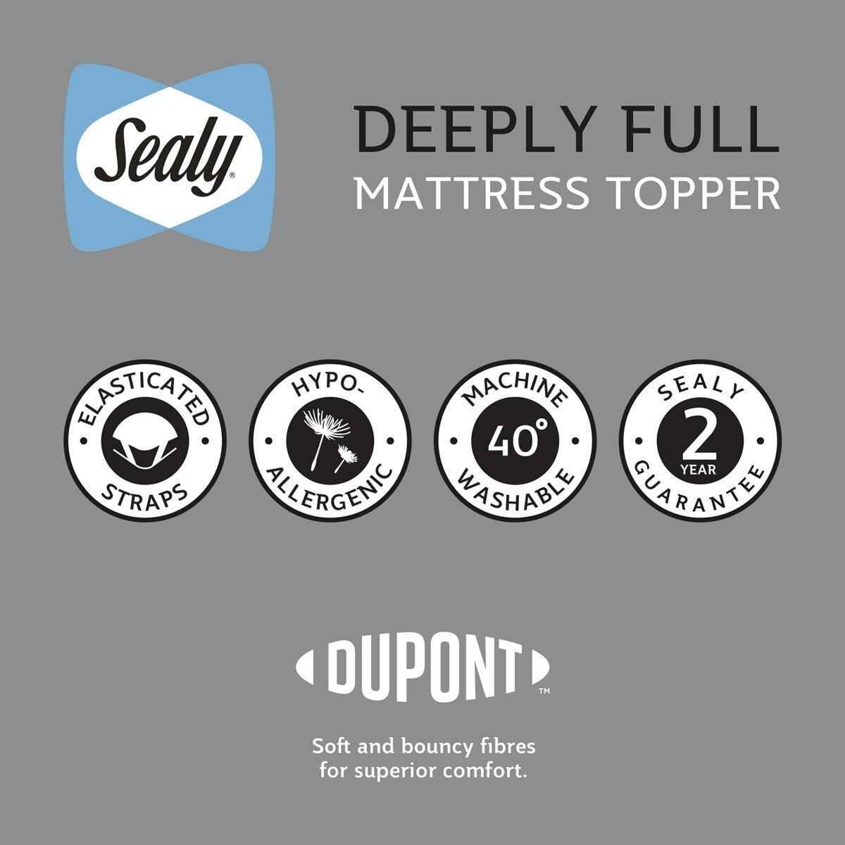 Sealy Deeply Full Mattress topper in 4 Sizes - Nonynana