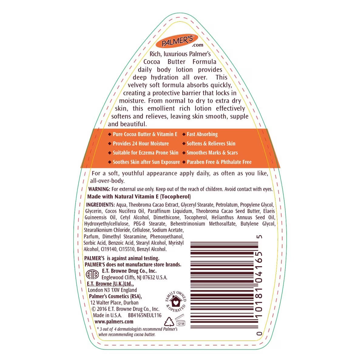 Palmer'S Cocoa Butter Formula Body Lotion, 3 X 400Ml - Nonynana