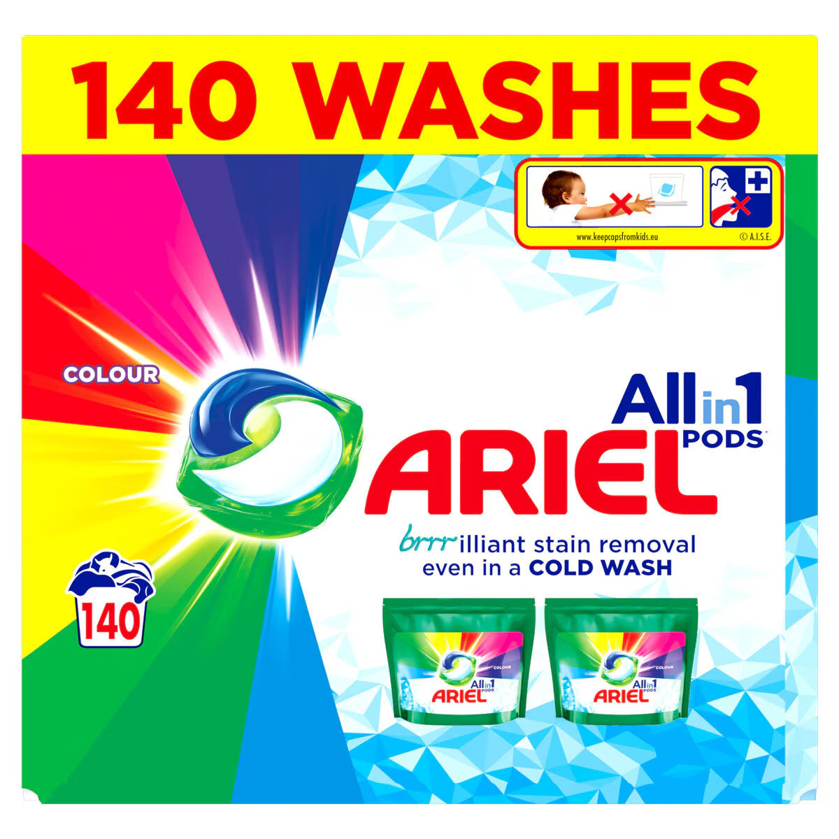 Ariel All in One Colour Pods, 140 Wash - Nonynana