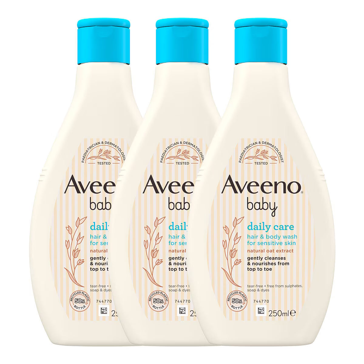 Aveeno Baby Hair & Body Wash, 3 X 400Ml - Nonynana