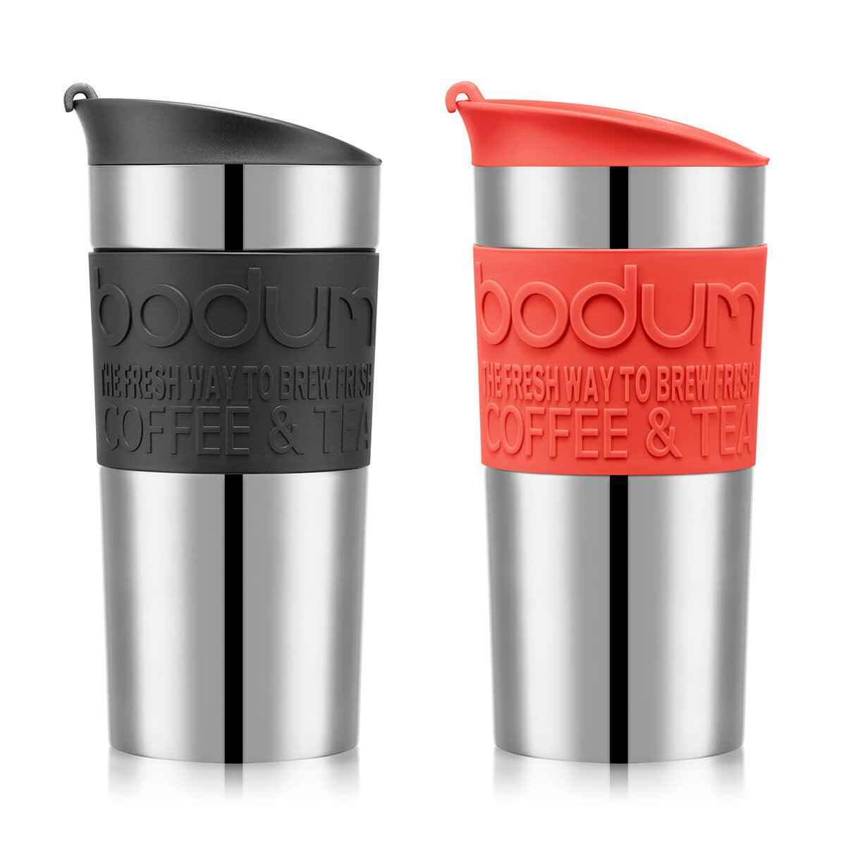 Bodum Stainless Steel Travel Mug (0.35L), 2 Pack in Two Colour Combinations - Nonynana