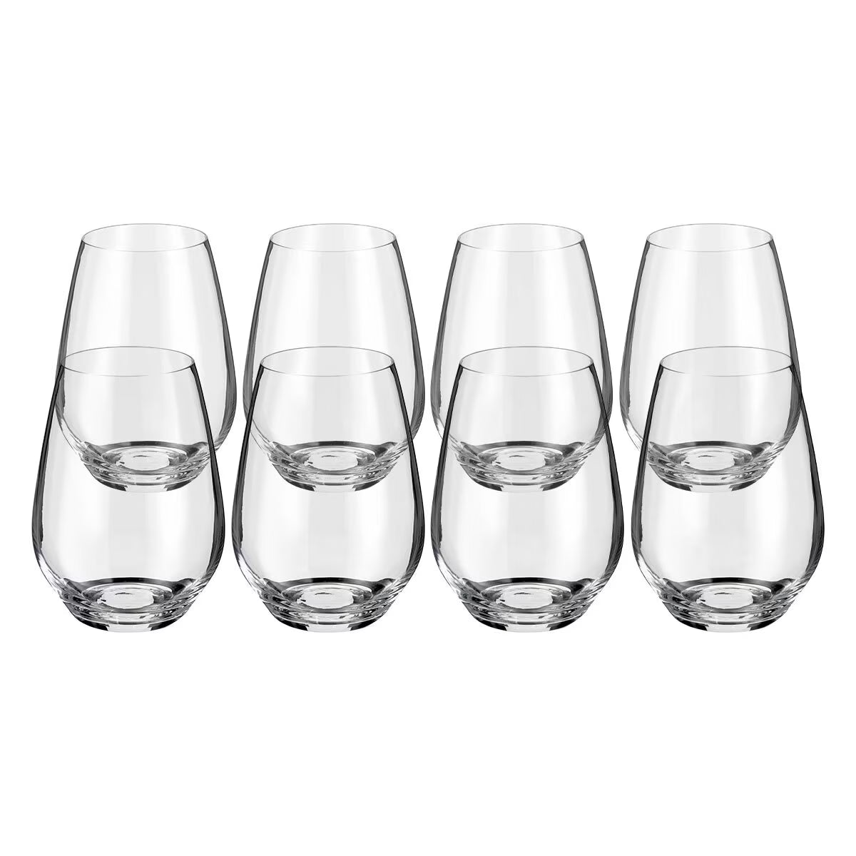 Judge Crystalline Stemless Wine Glasses, 540Ml, 8 Pack - Nonynana