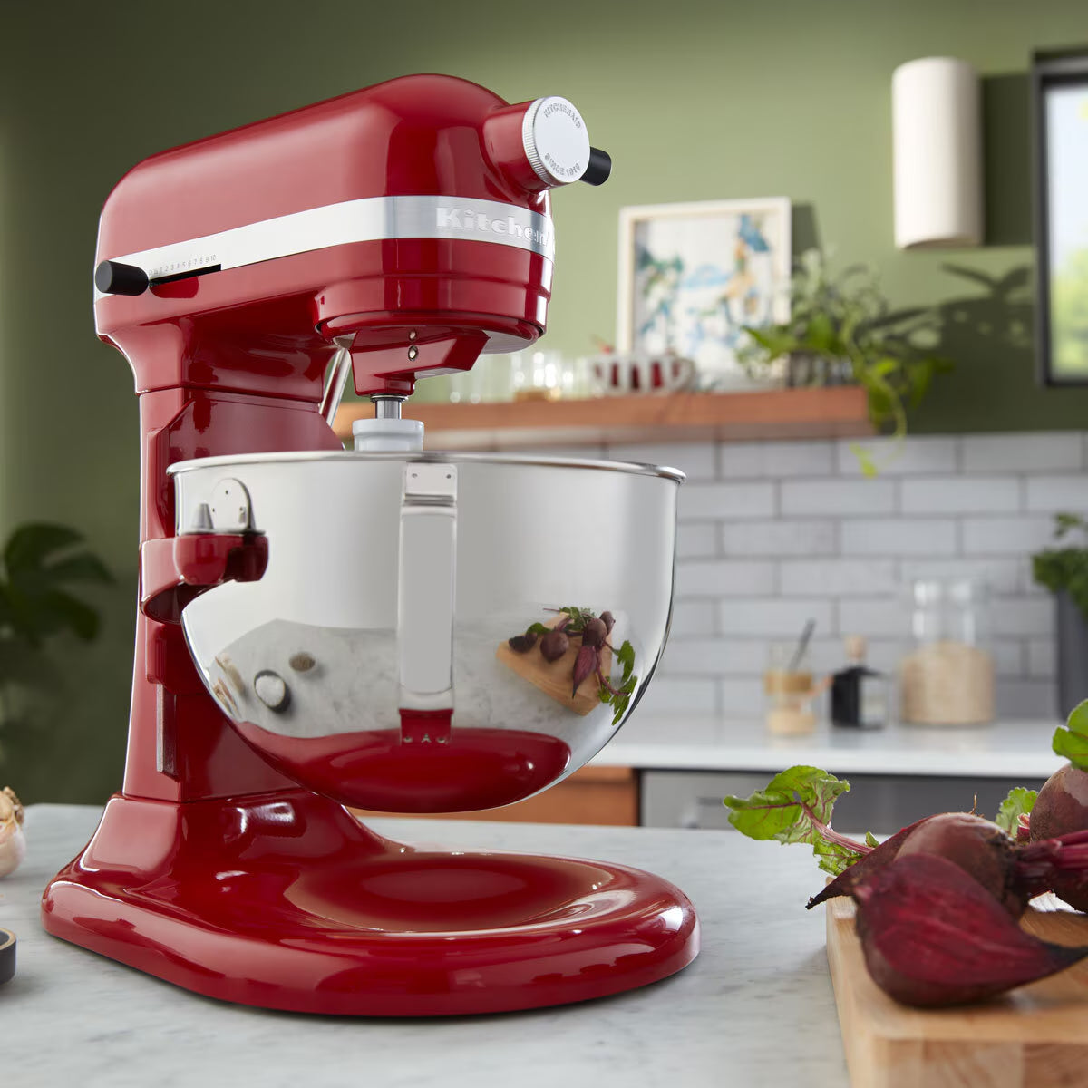 Kitchenaid Heavy Duty Stand Mixer 5.2L, Empire Red, 5KSM55SXXBER - Nonynana